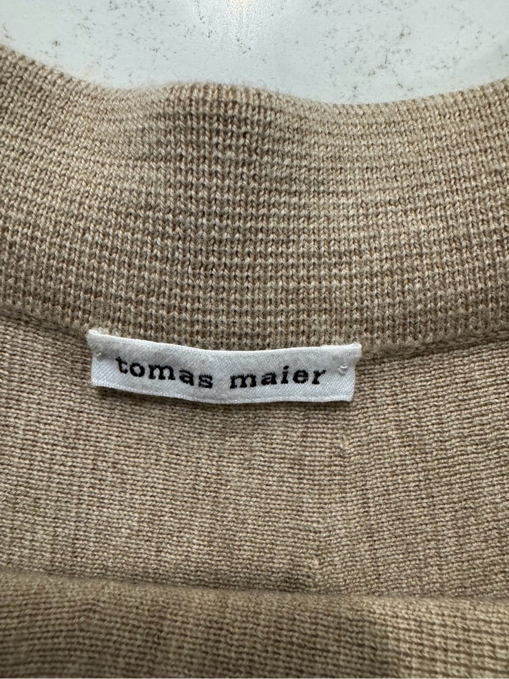 Tomas Maier Italy Wool Knit Flare Mini Skirt Beige Size 6 - Picture 4 of 7